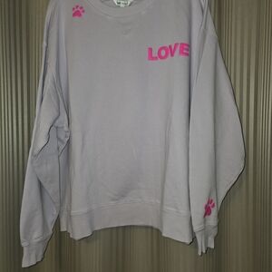 Wildfox Lavender Sweatshirt with Pink Accents